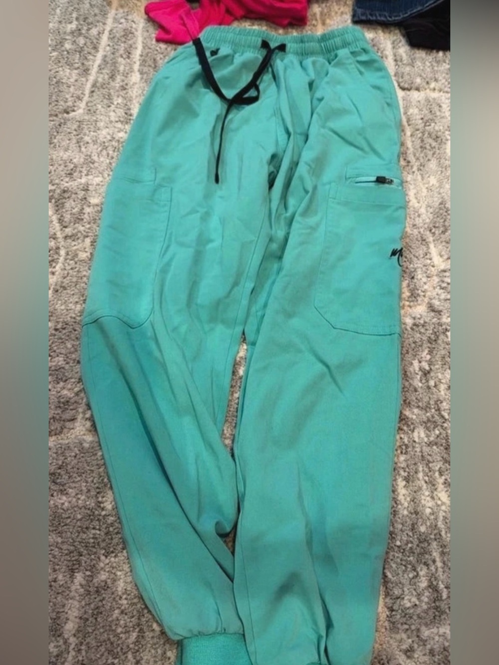 Men's Teal Athletic Jogger Pants - Comfortable Drawstring Waist